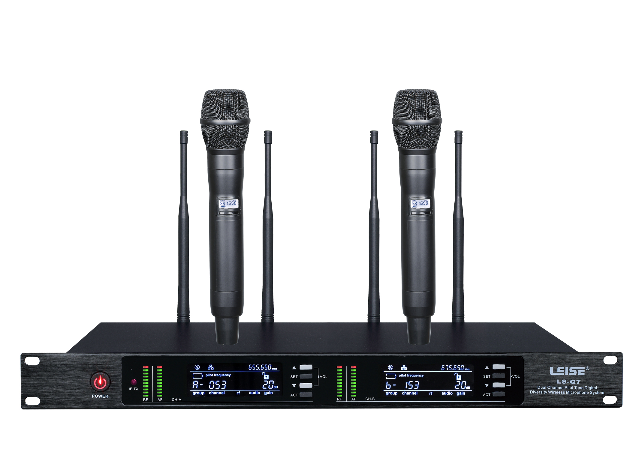 LS-Q7 Dual Channel True Diversity Wireless Microphone